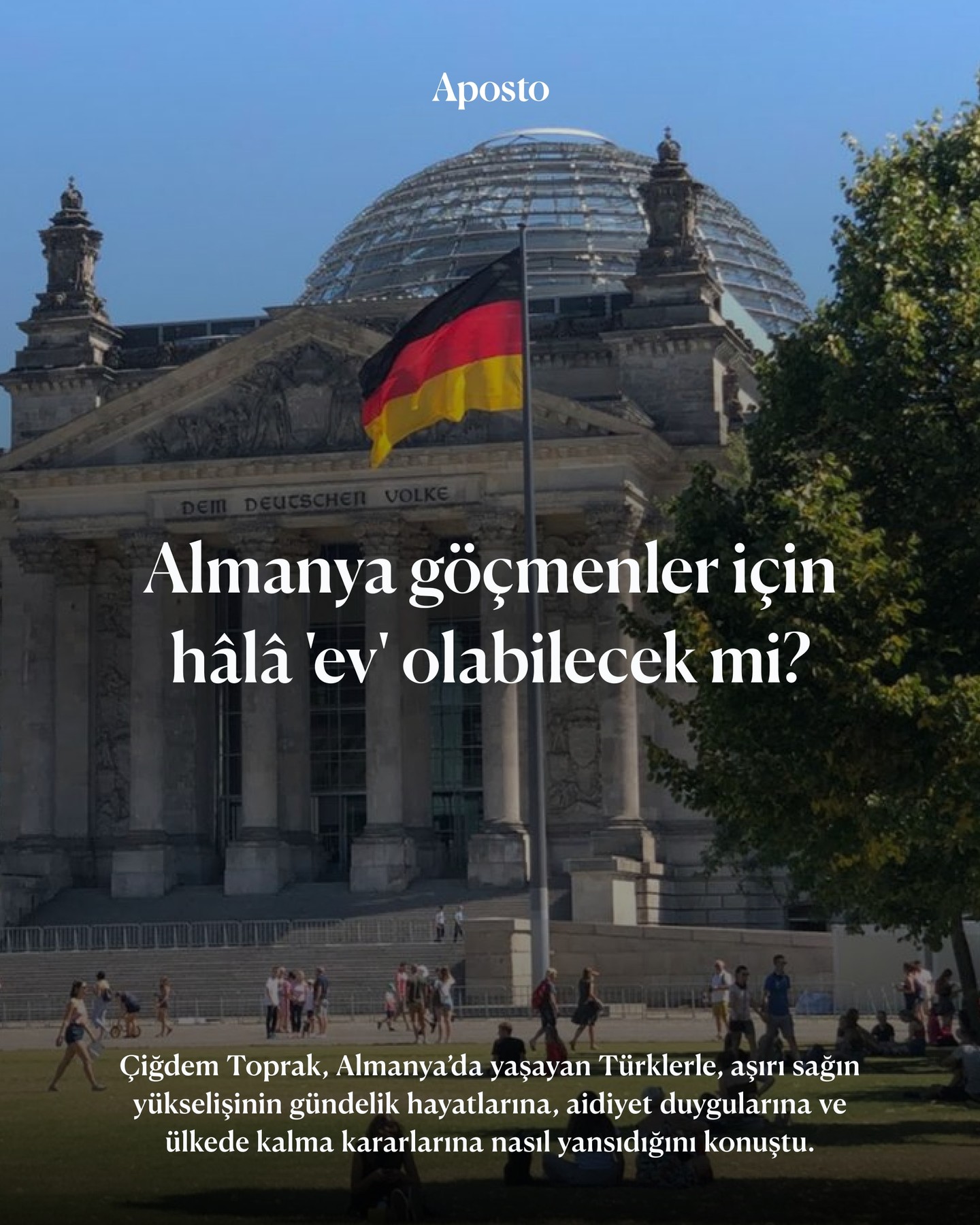 Son günlerde tartışmanın merkezinde, Almanya'nın gelecekte nasıl bir toplum olm…