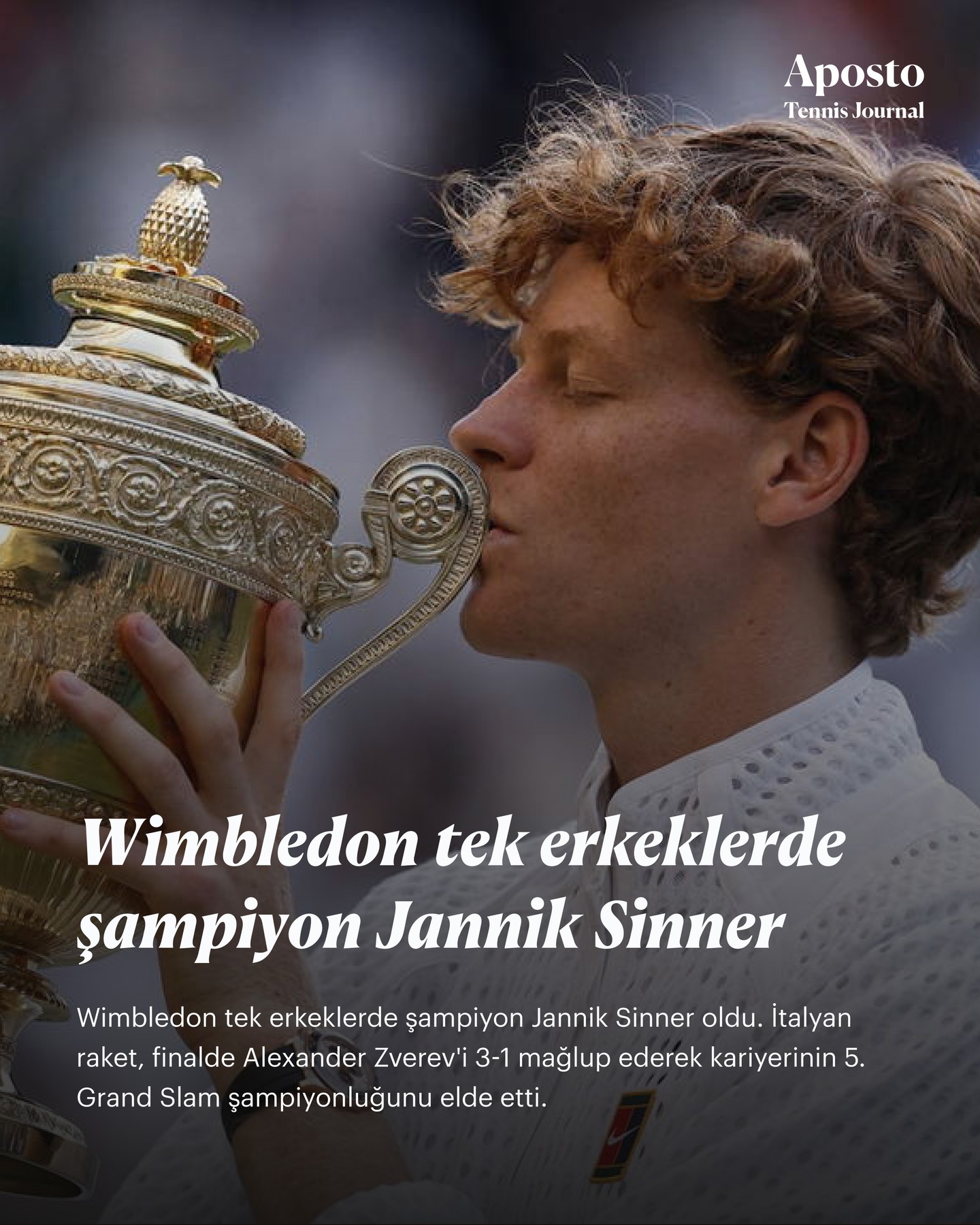 Wimbledon tek erkeklerde şampiyon Jannik Sinner oldu. Bu turnuvada üst üste iki…